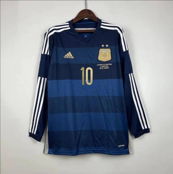 Argentina 2014 Messi World Cup Long Sleeve Away