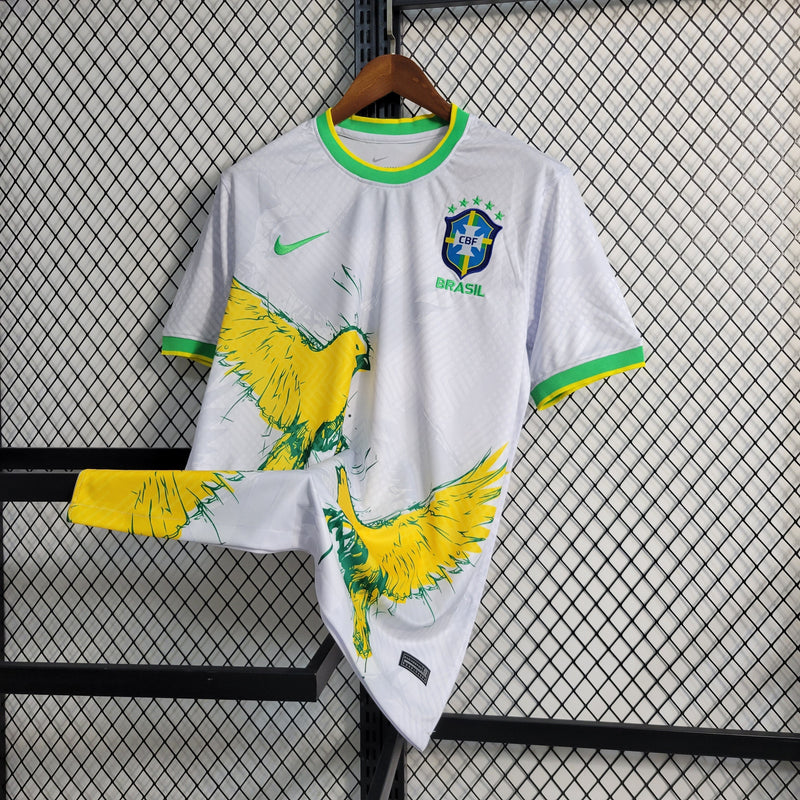 CAMISA DA SELEÇÃO DO BRASIL 22/23 BRANCO TORCIDA