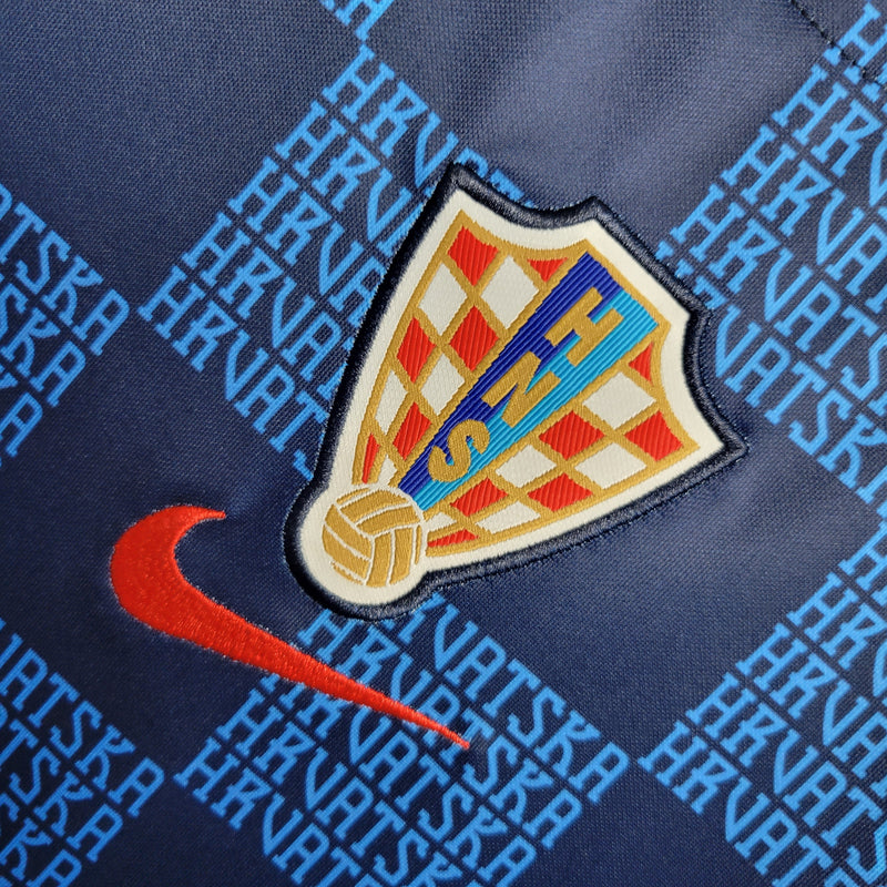 CAMISA DA SELEÇÃO DA CROACIA 22/23 AZUL TREINO